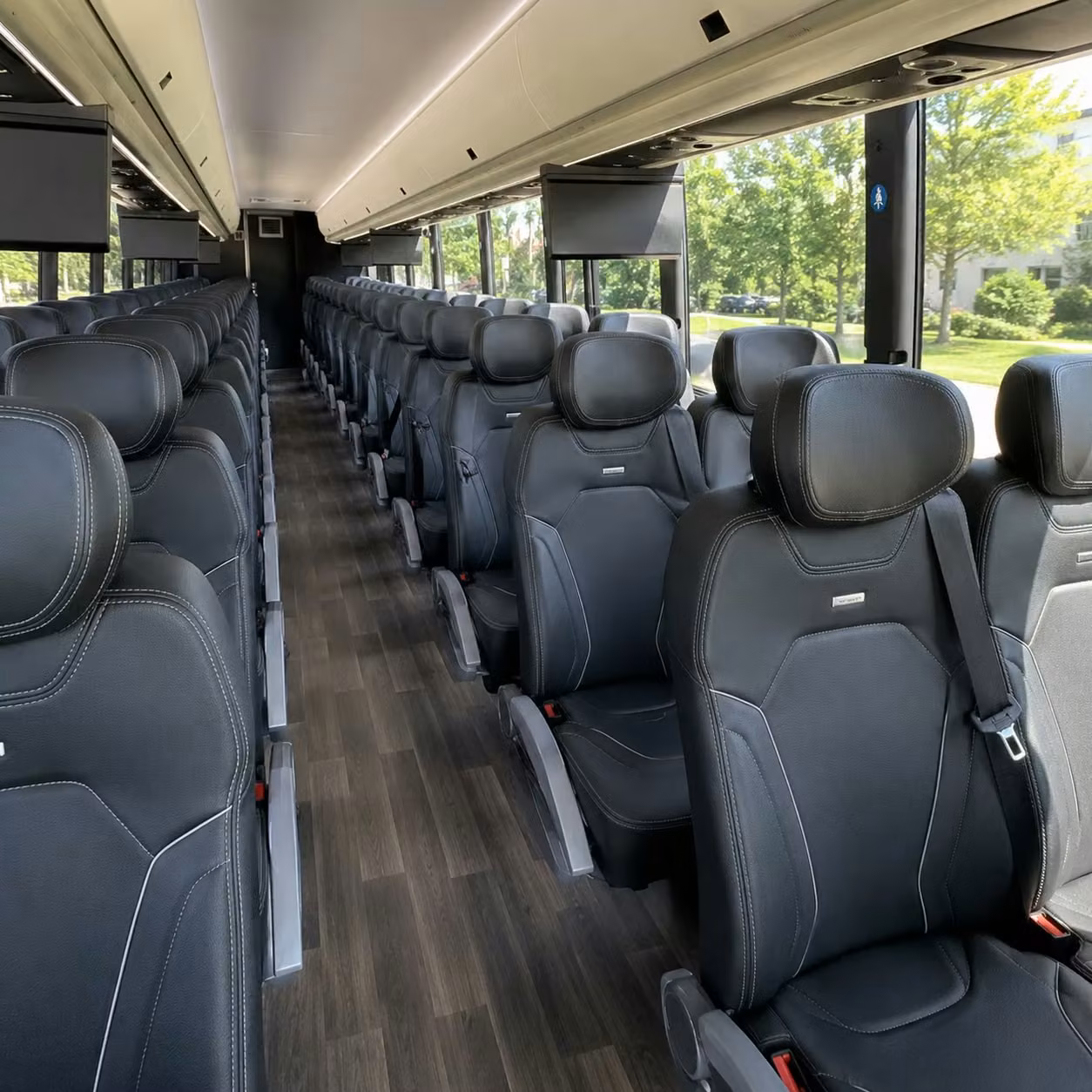 costa mesa charter bus interior